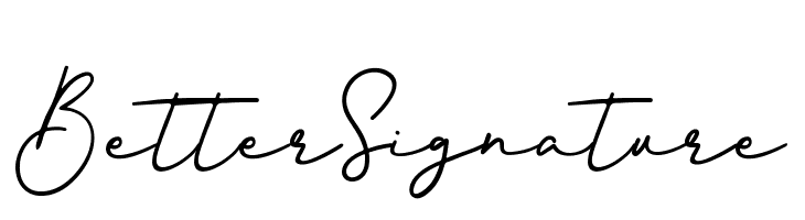 BetterSignature Font