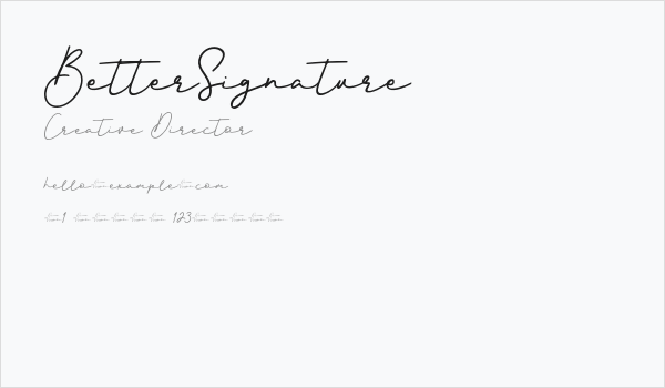BetterSignature Business Card