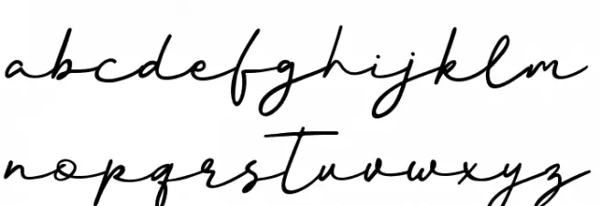 BetterSignature फ़ॉन्ट लोअरकेस