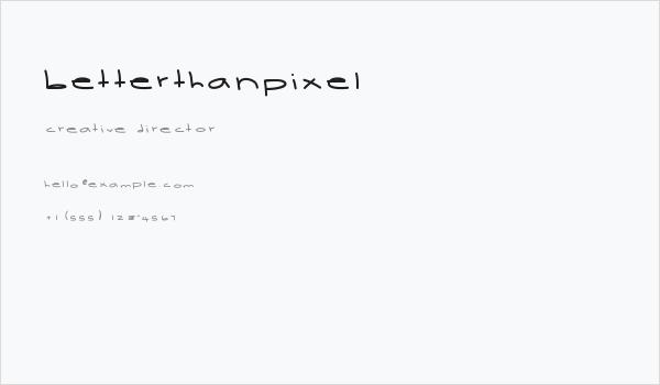BetterThanPixel Business Card