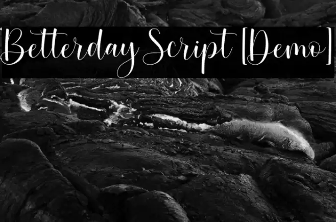 Betterday Script [Demo] Font examples