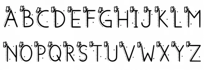 Betterflies 20 Regular Шрифта ВЕРХНИЙ