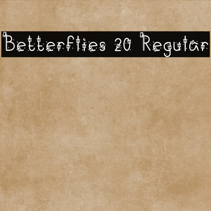 Betterflies 20 Regular Example 3