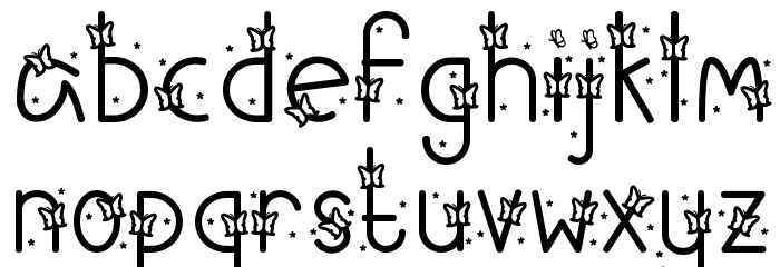 Betterflies Font LOWERCASE