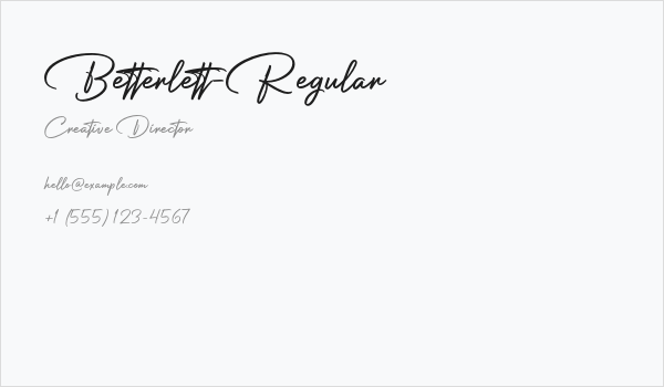 Betterlett-Regular Business Card