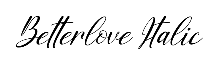 Betterlove Italic  免费字体下载