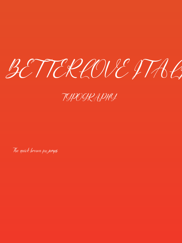 Betterlove Italic Poster