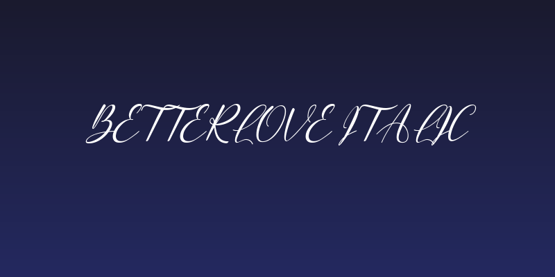 Betterlove Italic Social Header