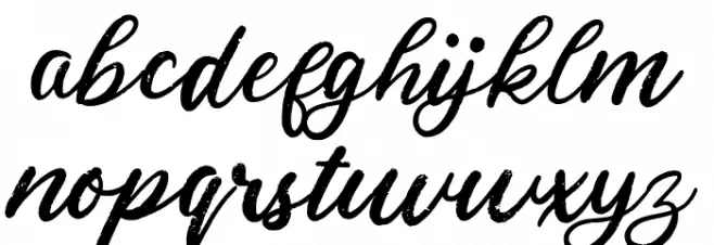 Betterly Schriftart Kleinbuchstaben