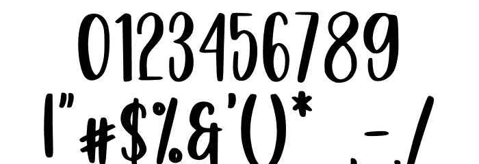 Bettermilk Font OTHER CHARS