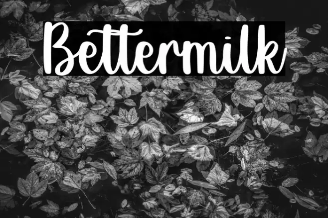 Bettermilk Font examples