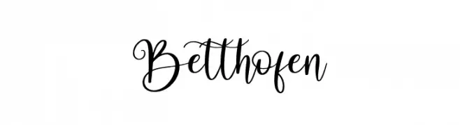 Betthofen  フリーフォントのダウンロード