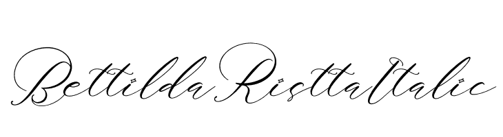Bettilda Ristta Italic  フリーフォントのダウンロード