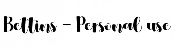 Bettins - Personal use  font caratteri gratis