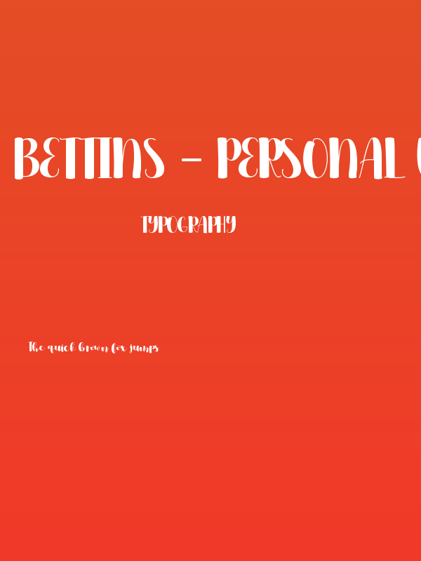 Bettins - Personal use Poster