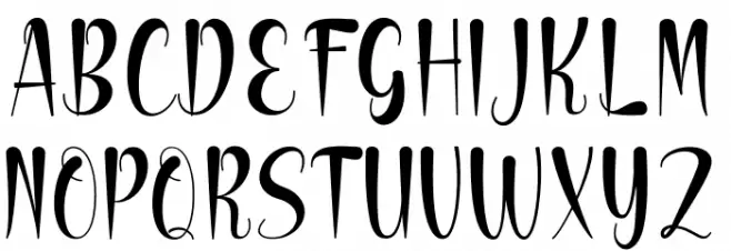 Bettos Font UPPERCASE