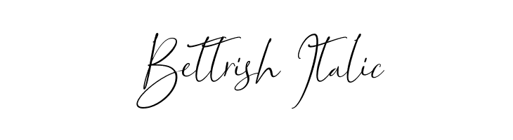 Bettrish Italic  नि: शुल्क फ़ॉन्ट्स डाउनलोड
