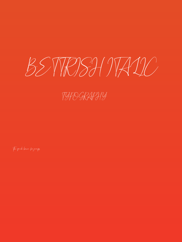 Bettrish Italic Poster