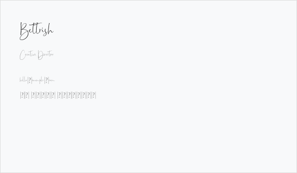 Bettrish Business Card