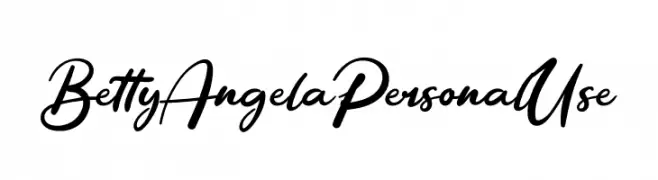 Betty Angela Personal Use  Скачать бесплатные шрифты