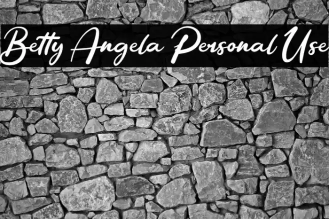 Betty Angela Personal Use Font examples