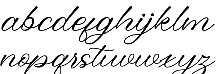 Betty Chamilla (Personal Use) Font LOWERCASE