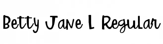 Betty Jane L Regular  Free Fonts Download