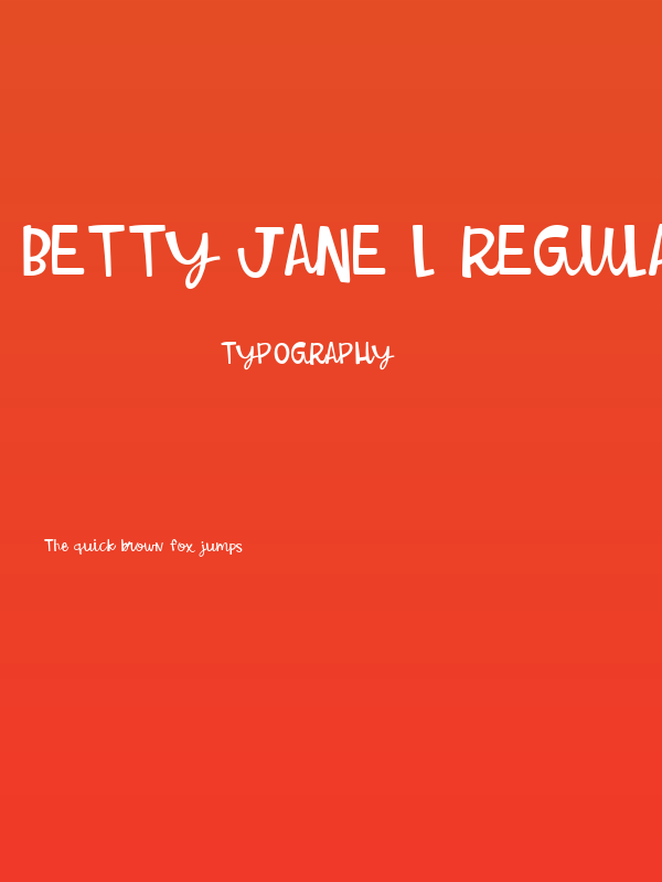 Betty Jane L Regular Poster