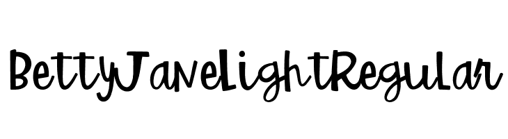 Betty Jane Light Regular  Descarca Fonturi Gratis