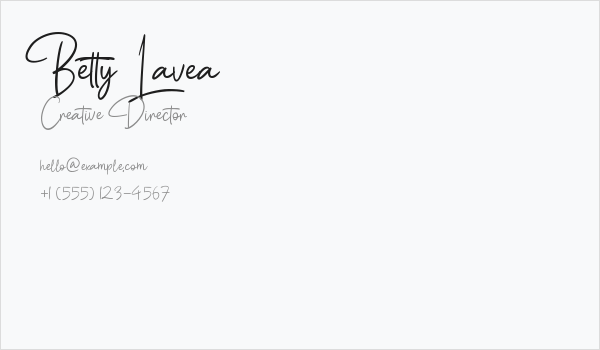 Betty Lavea Business Card