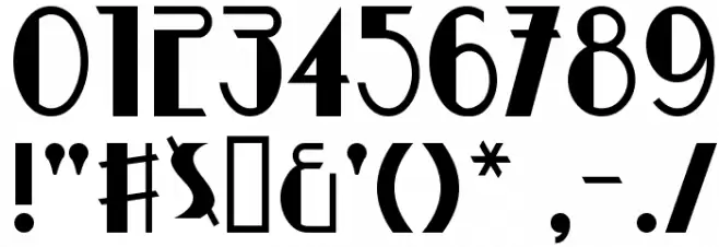 Betty Noir Font OTHER CHARS