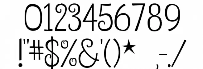 Betty Regular Font OTHER CHARS