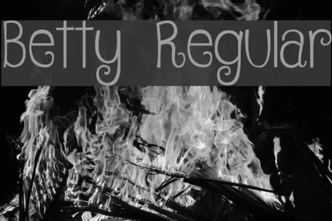 Betty Regular Font examples