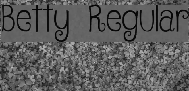 Betty Regular Font examples