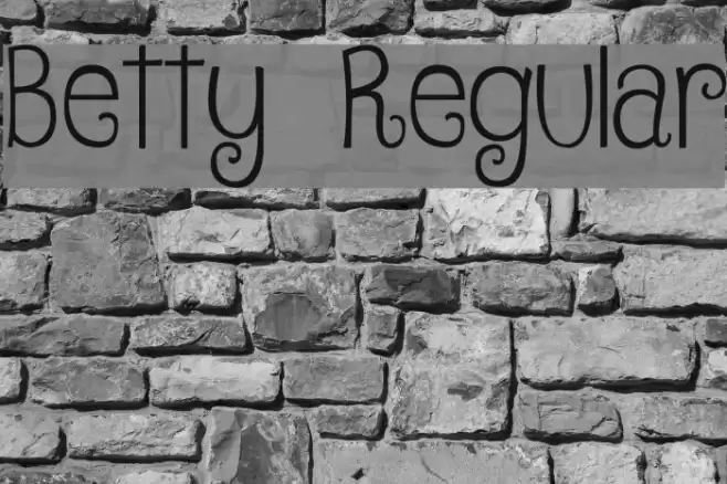 Betty Regular Font examples