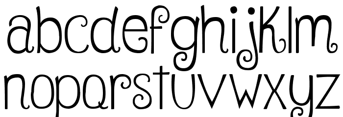 Betty Regular Font LOWERCASE
