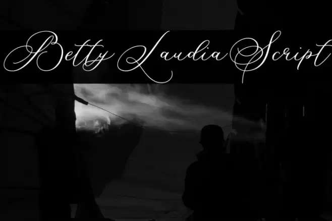 BettyLaudiaScript Font examples
