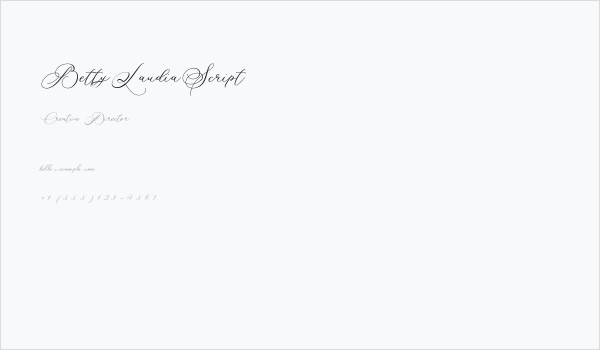 BettyLaudiaScript Business Card