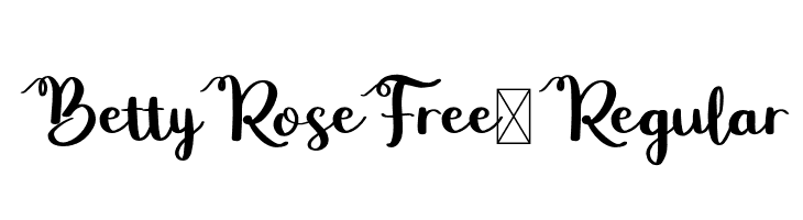 BettyRoseFree-Regular  Free Fonts Download