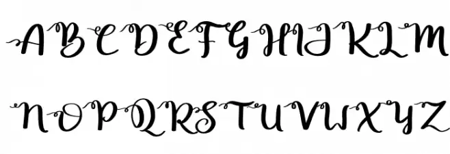 BettyRoseFree-Regular フォント 大文字