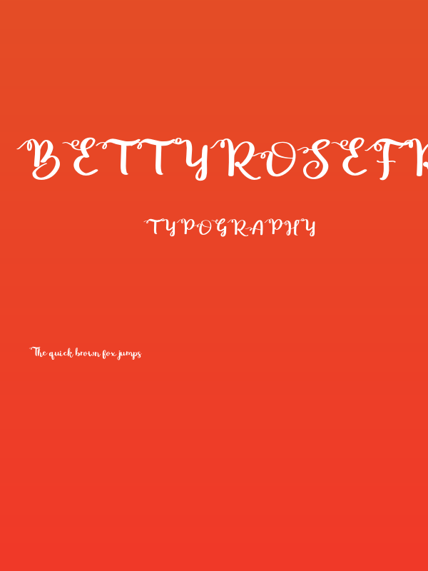 BettyRoseFree-Regular Poster