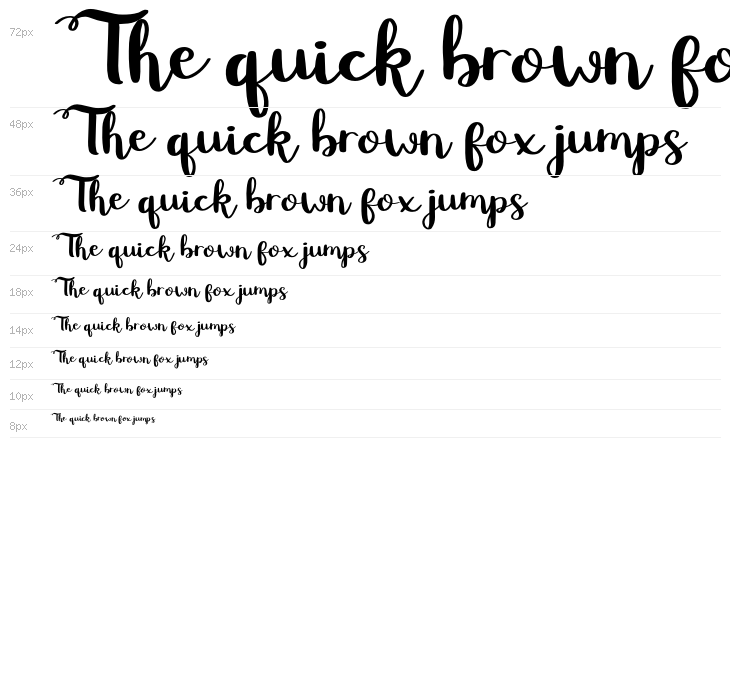 BettyRoseFree-Regular Waterfall