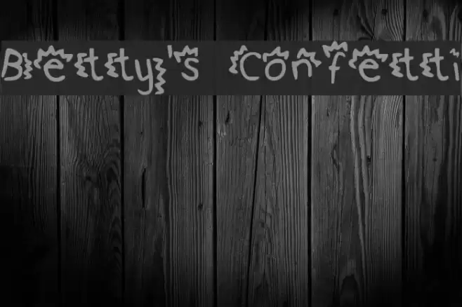 Betty's Confetti Font examples