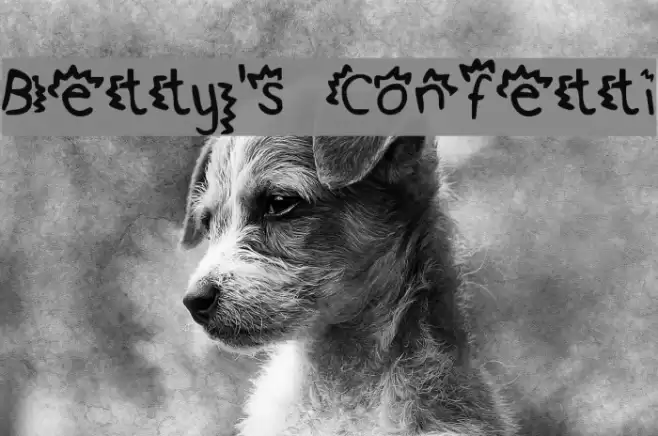 Betty's Confetti Font examples