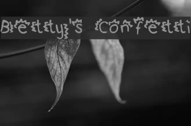 Betty's Confetti Font examples