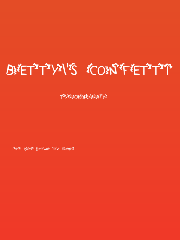 Betty's Confetti Poster