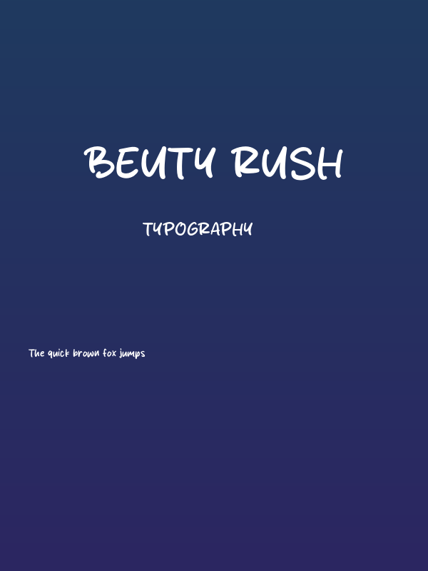 Beuty Rush Poster