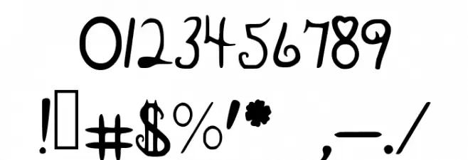 BevTBoo Font OTHER CHARS