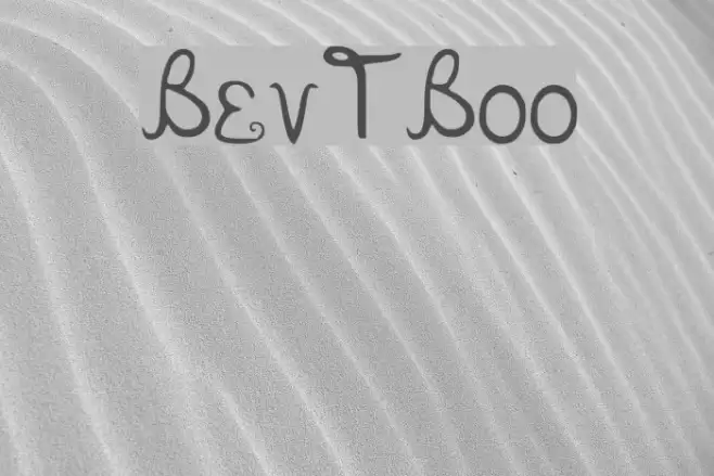 BevTBoo Font examples