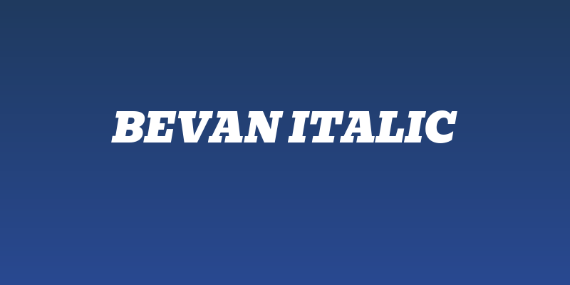 Bevan Italic Social Header